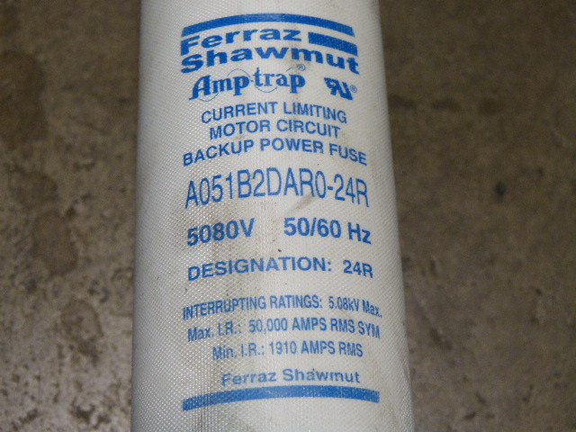 Ferraz Shawmut A051B2DAR0-24R Fuse Motor Starter 24R 5080V  USED