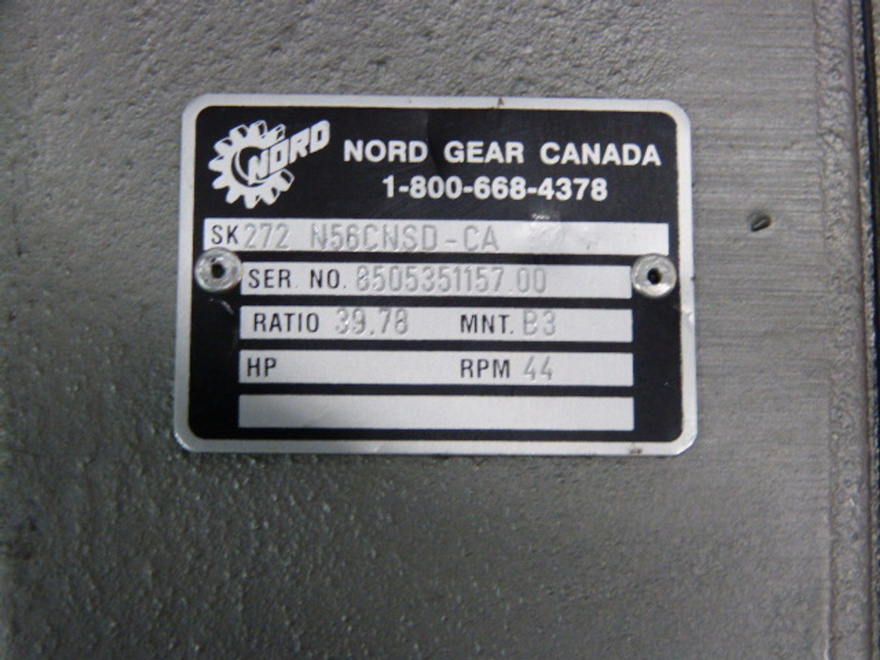 Nord SK272-N56CNSD-CA Gearbox 39.78 Ratio 44RPM ! NOP !