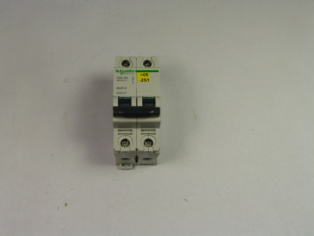 Schneider Electric MGN61317 2-Pole Circuit Breaker C60 6A 50/60HZ USED