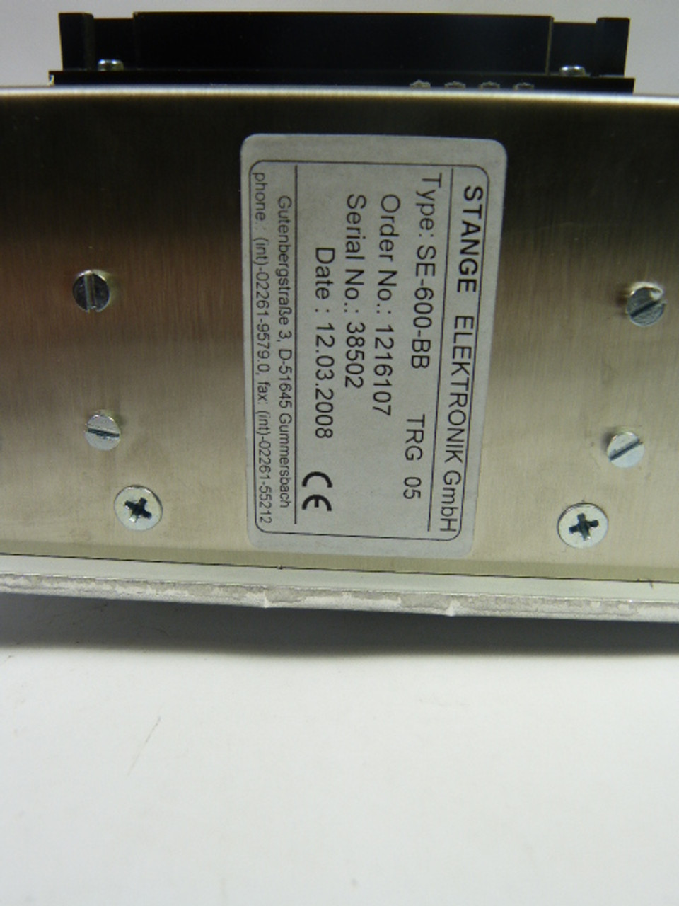 Stange SE-600-BB Industrial PLC Controller USED