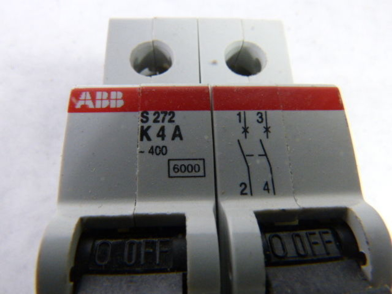 ABB S272K4A S272-K4A Circuit Breaker 2Pole 4Amp 277/480VAC USED