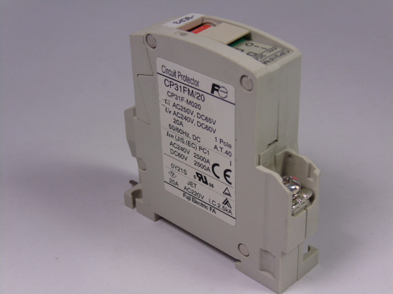 Fuji Electric CP31FM/20 Circuit Protector 20Amp 1Pole USED