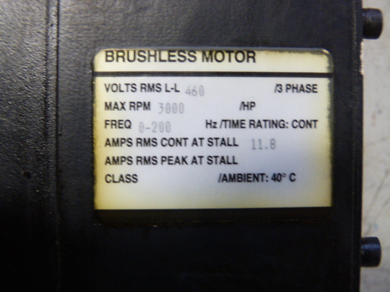 Moeller SP240M27011A W/ 1326AS-B660E-21 Brushless Motor 3000Rpm 3Ph 460V USED