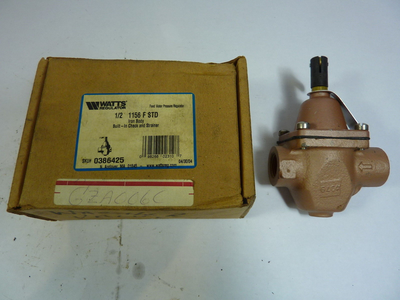 Watts Regulator GZA006C (0386425) Fluid Air Washer Valve 1/2 ! NEW !