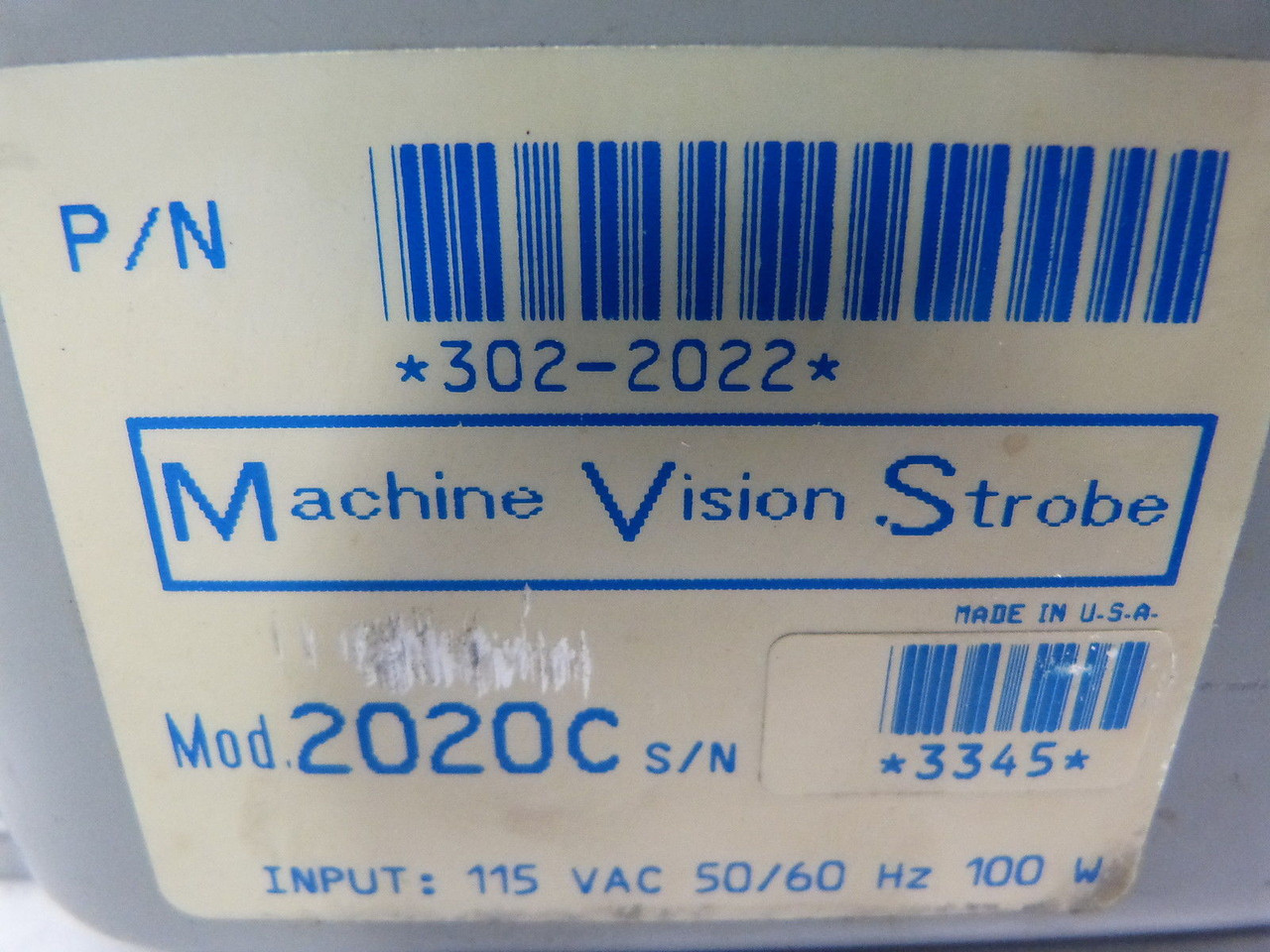 EG&G 2020C 302-2022 Strobe Machine Vision USED