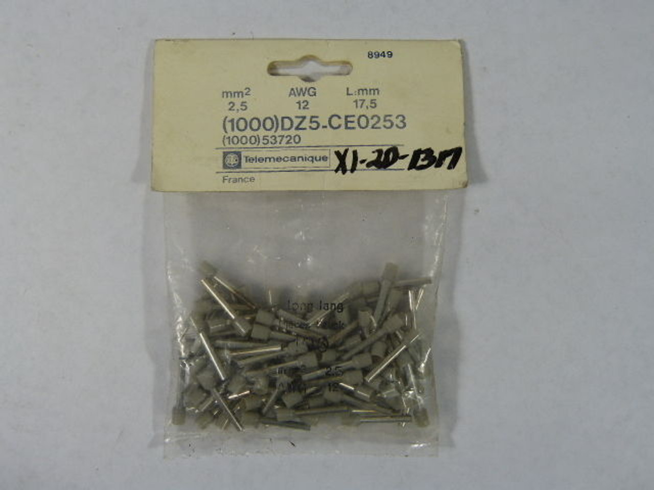 Telemecanique DZ5-CE0253 Cable End 12 AWG Bag of 100 ! NEW !