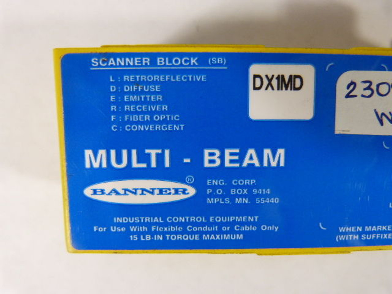 Banner SBDX1MD Multi Beam Scanner Block 0.6m Range USED