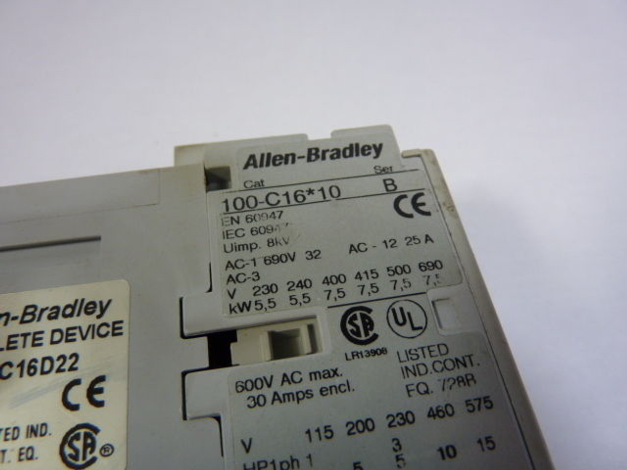Allen-Bradley 100-C16D10 Contactor USED