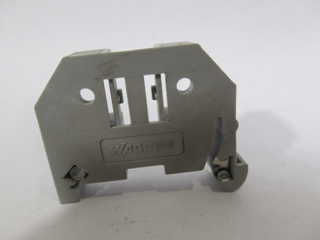Wago 249-117 Screw-less Terminal Block End Stop 10mm Gray Lot of 20 USED