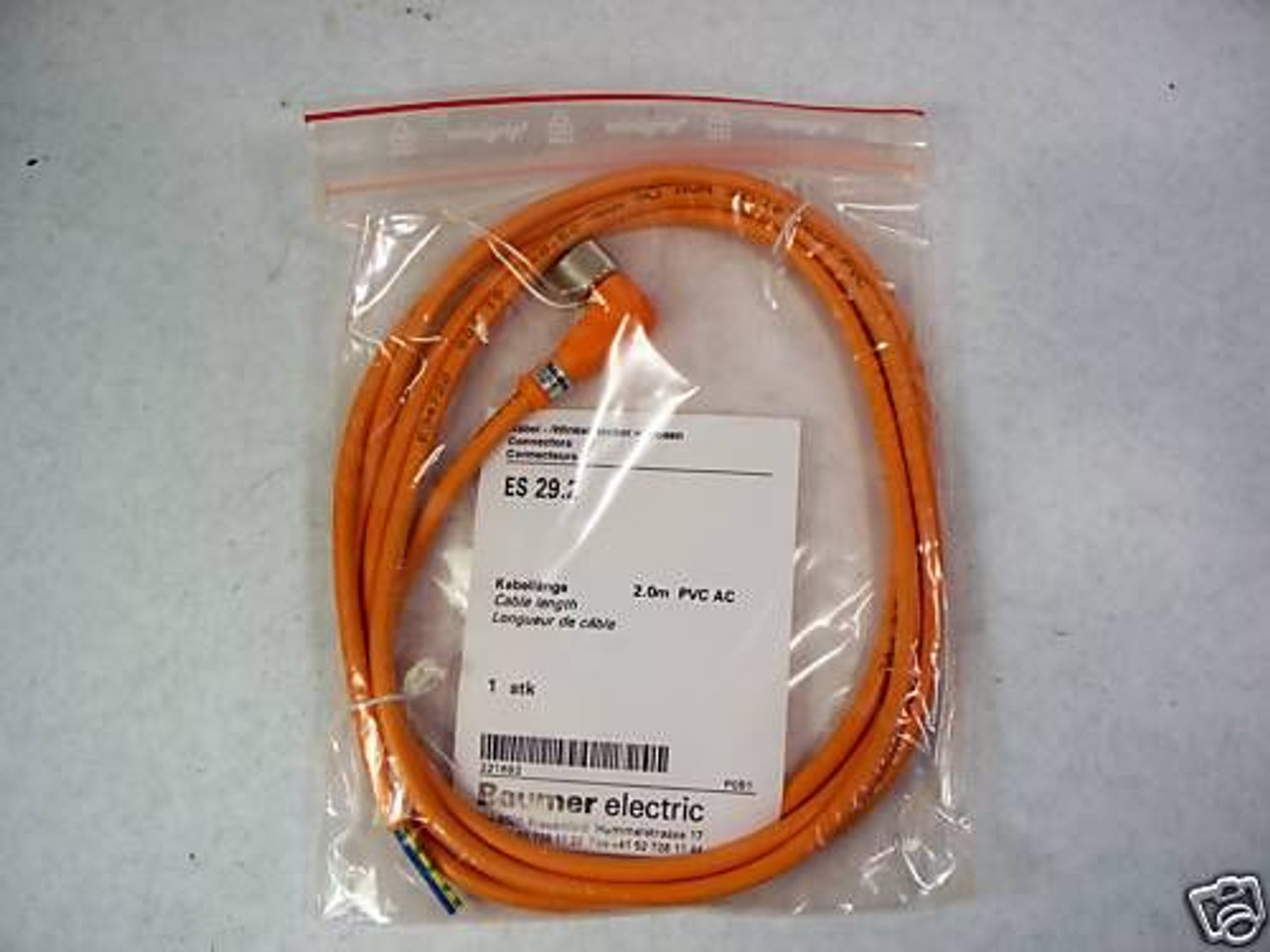 BAUMER ES 29.2 Cable Connector 2m ! NWB !