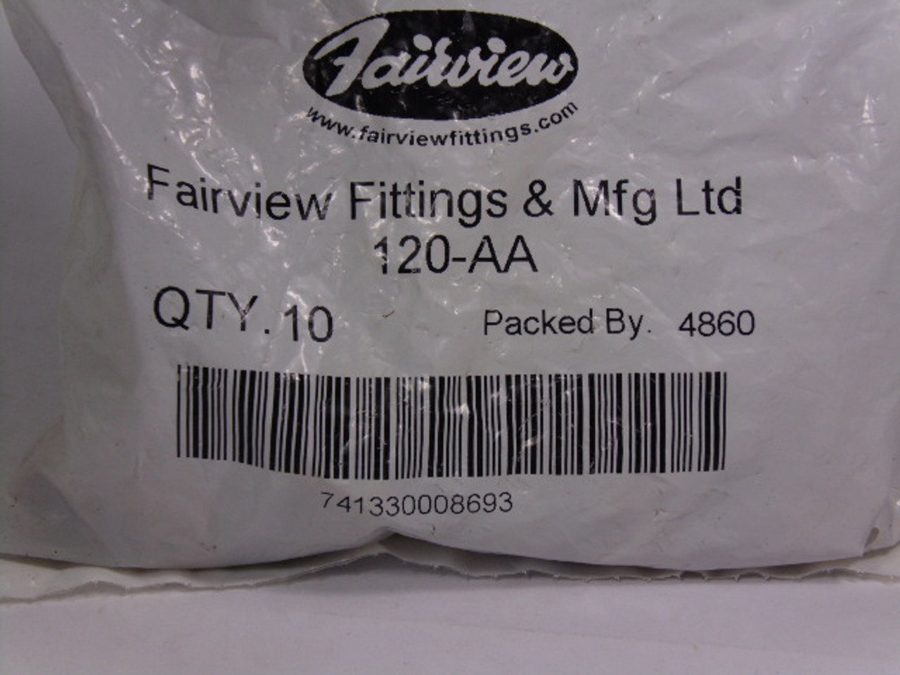 Fairview 120AA Pipe Fitting 1/8 TO 1/8IN 10 Pieces ! NWB !