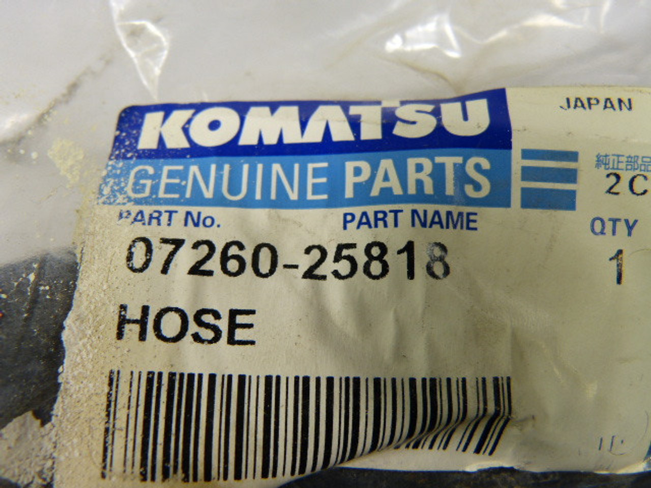 Komatsu 07260-25818 Hose ! NWB !