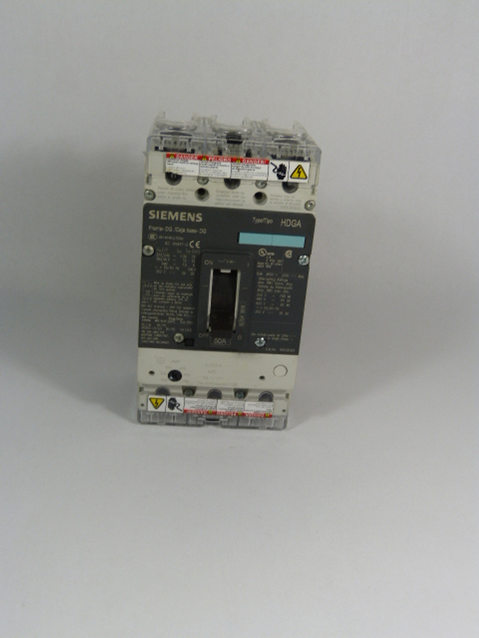 Siemens HDX3B050 Circuit Breaker 50A 3Pole 65Ka USED