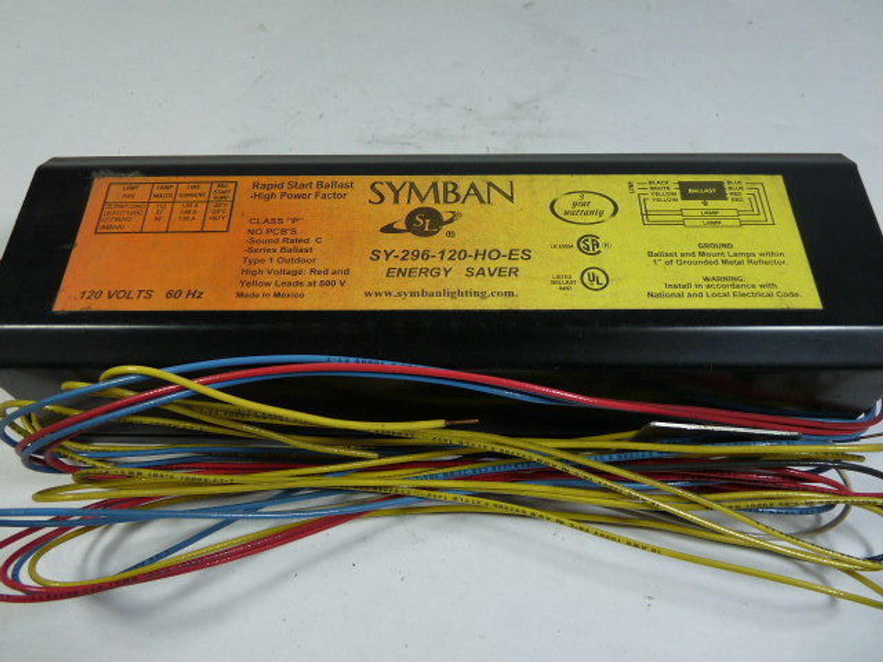 Symban SY-296-120-HO-ES Ballast 120VAC ! NOP !