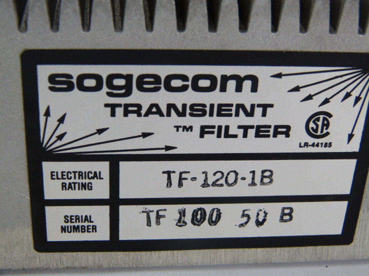 Sogecom TF-120-1B Transient Filter USED