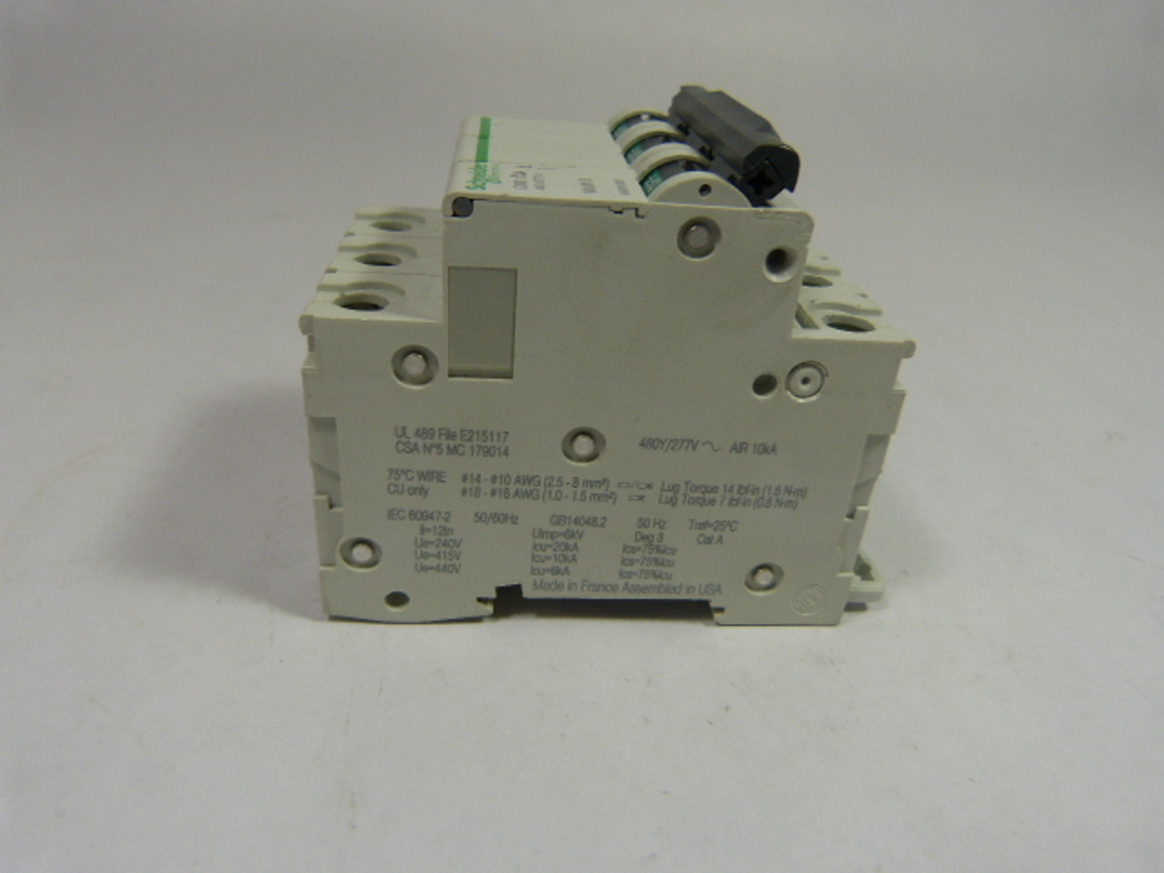 Schneider MGN61363 Miniature Circuit Breaker 10 AMp480Y/277V USED