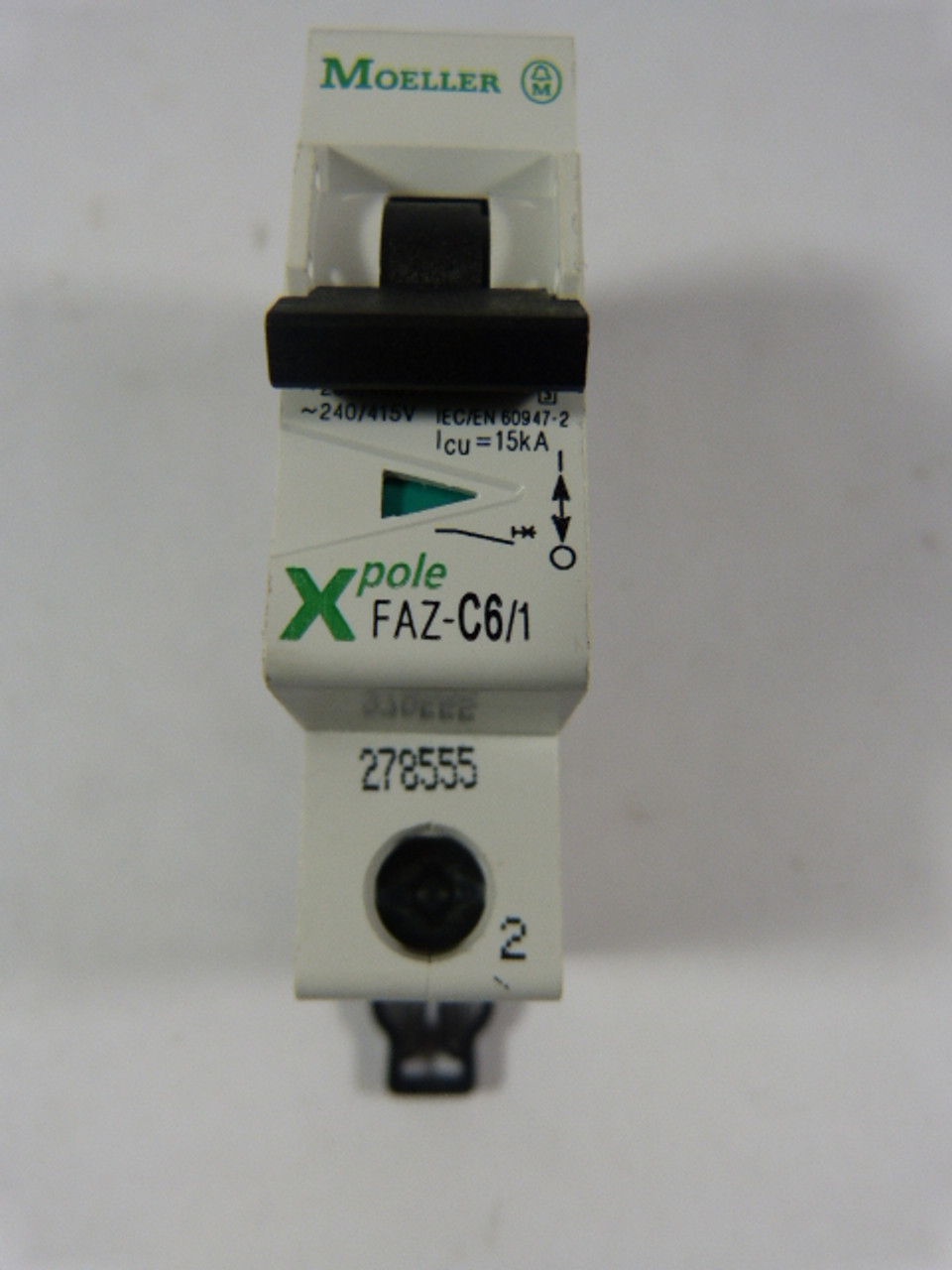 Moeller FAZ-C6/1 Circuit Breaker 6 Amp 1 Pole 230/415Vac USED