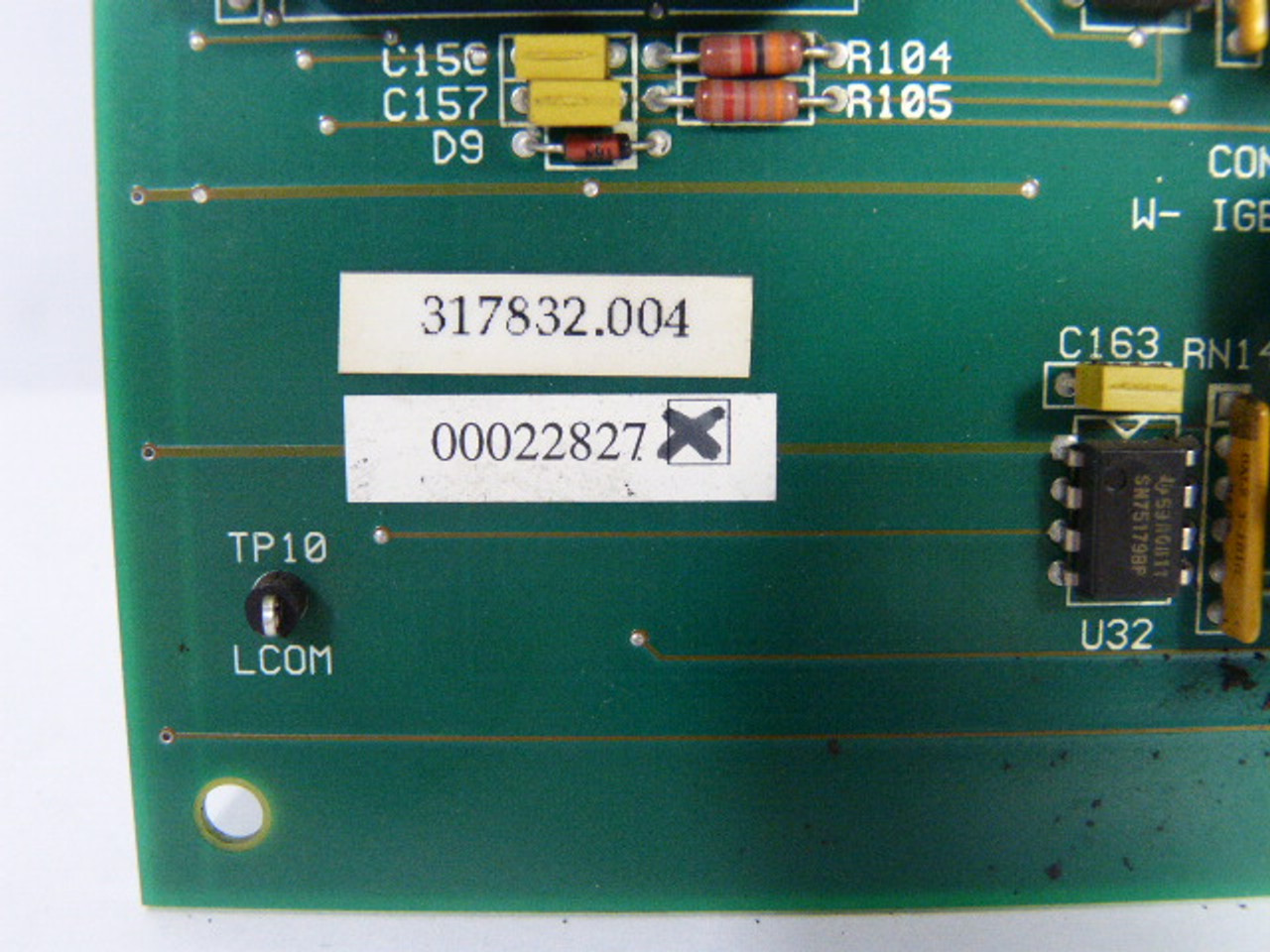 Unico 317832 Control Card USED
