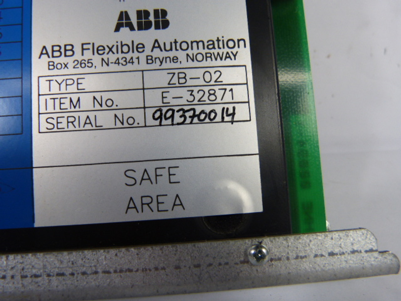 ABB Flexible Automation ZB-02 Module USED