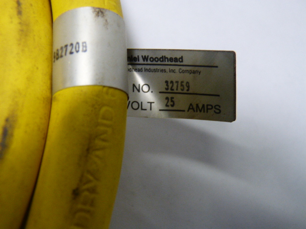 Woodhead 32759 QC Cable 4P FP 12FT 1300000109 USED