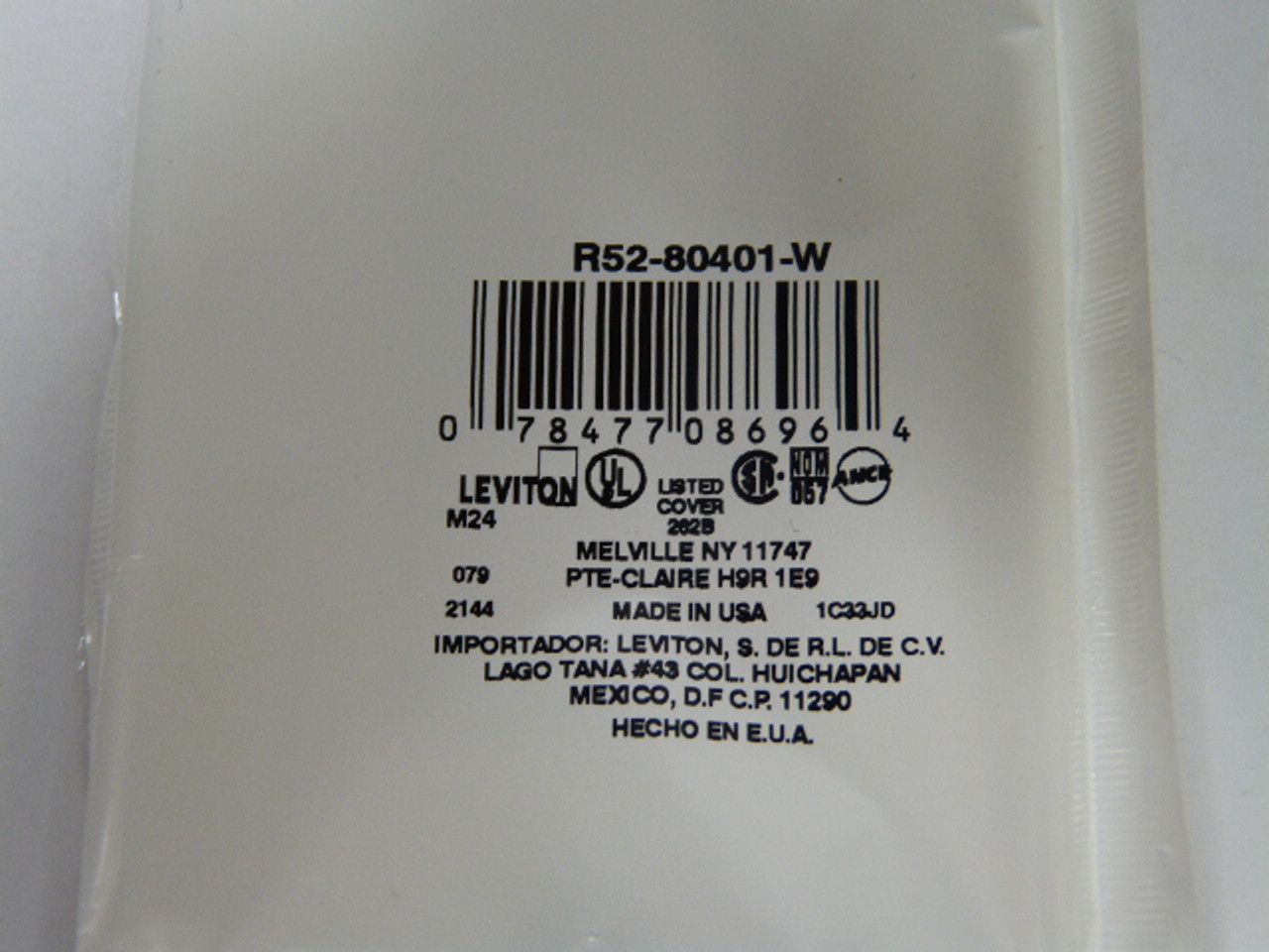 Leviton 80401-W Plastic Wall Plate Lot of 12 ! NWB !