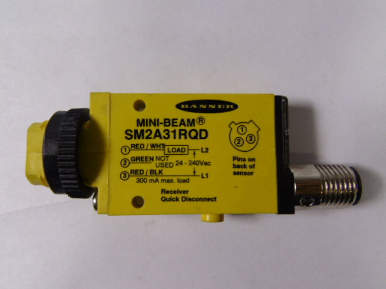 Banner SM2A31RQD Photoelectric Receiver 24-240VAC USED