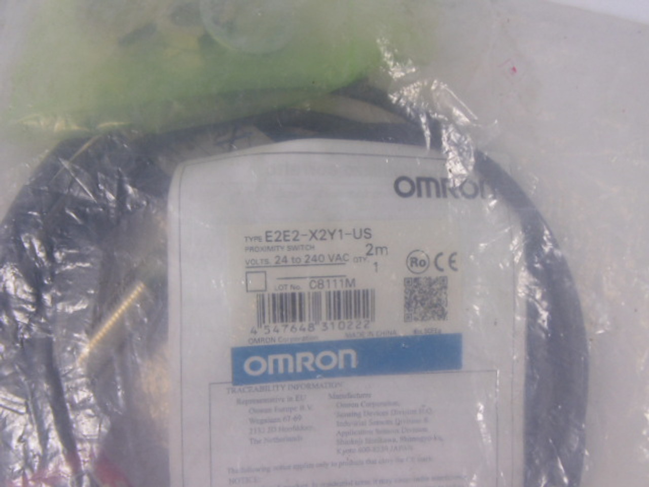 Omron E2E2-X2Y1-US Proximity Switch 240V ! NWB !