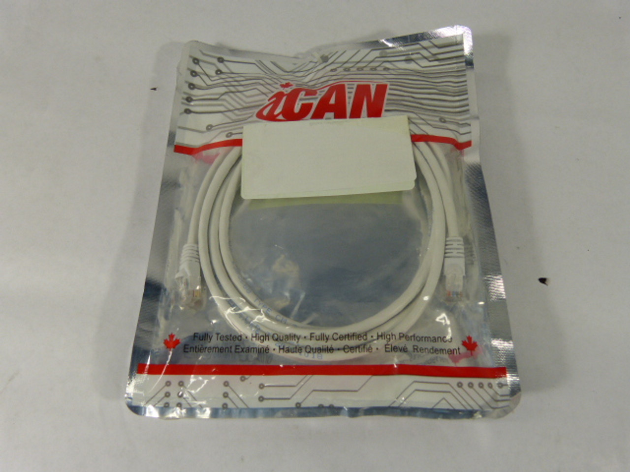 iCAN C5ENB-006 CAT5e RJ45 Straight Network Cable 6' Lot of 2 NWB