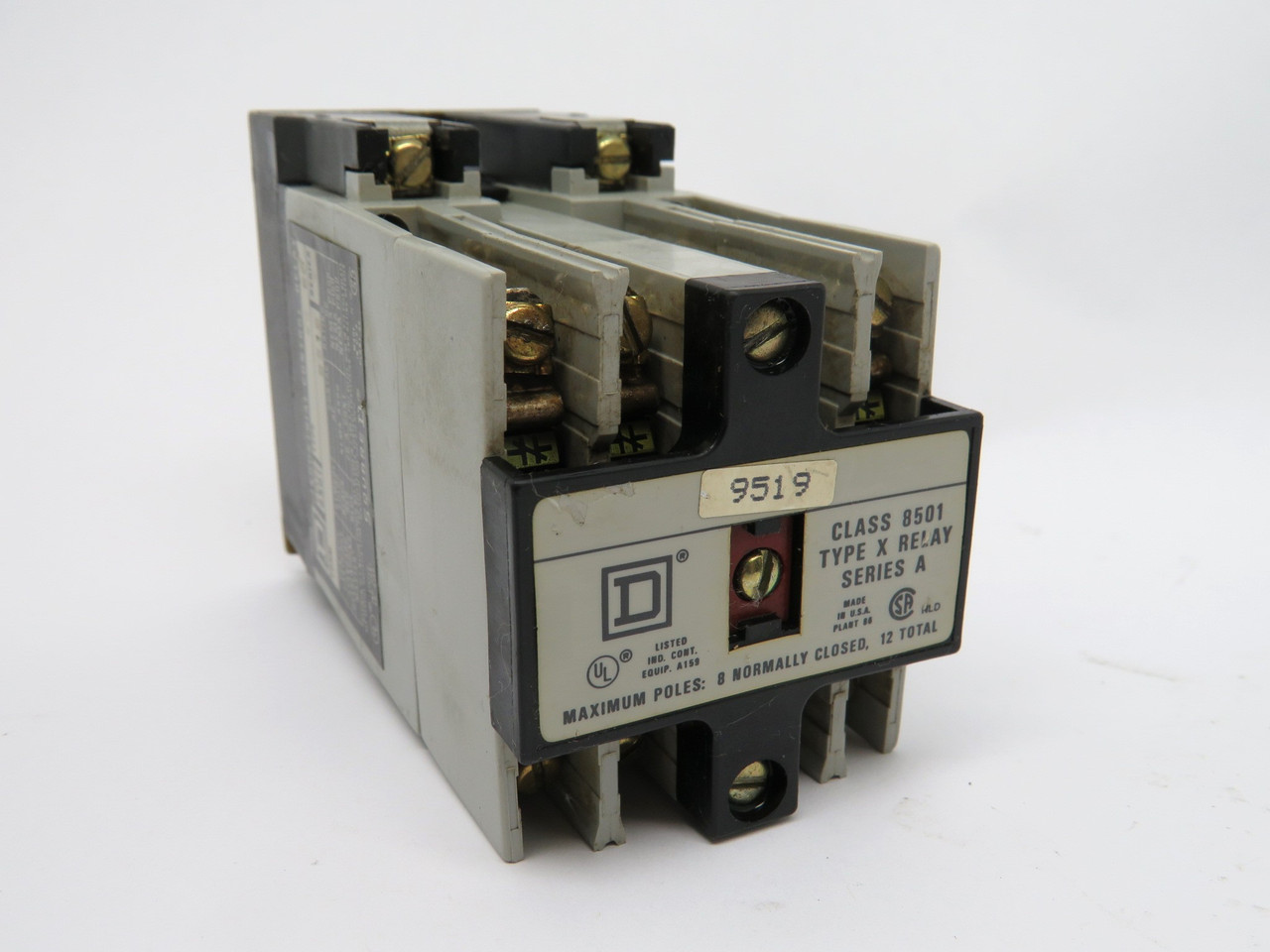 Square D 8501XO60V02 Form 9519 Control Relay 110V@50Hz 120V@60Hz USED