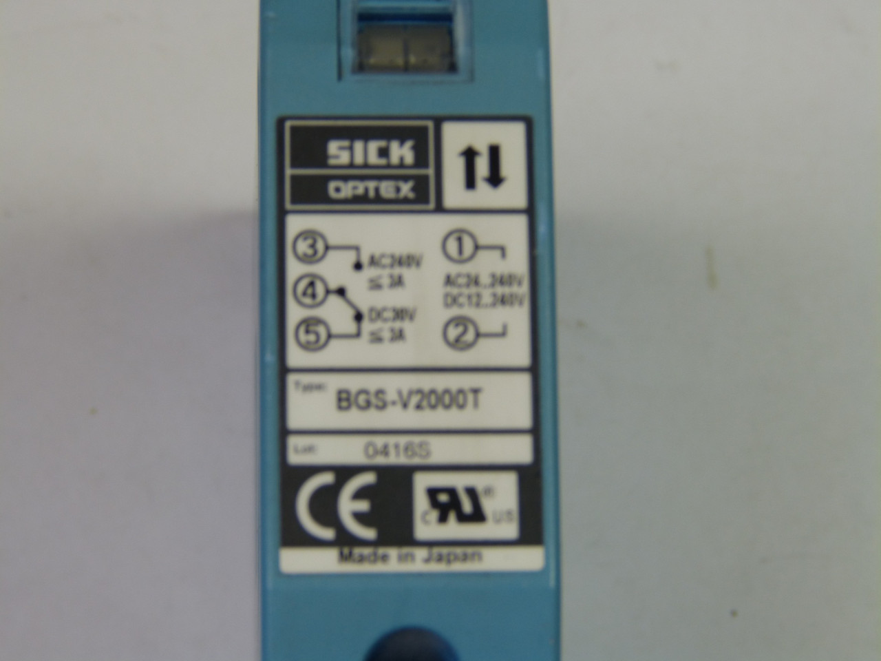 Sick BGS-V2000T Photoelectric Sensor Ac/Dc 0.5-2 Meter USED