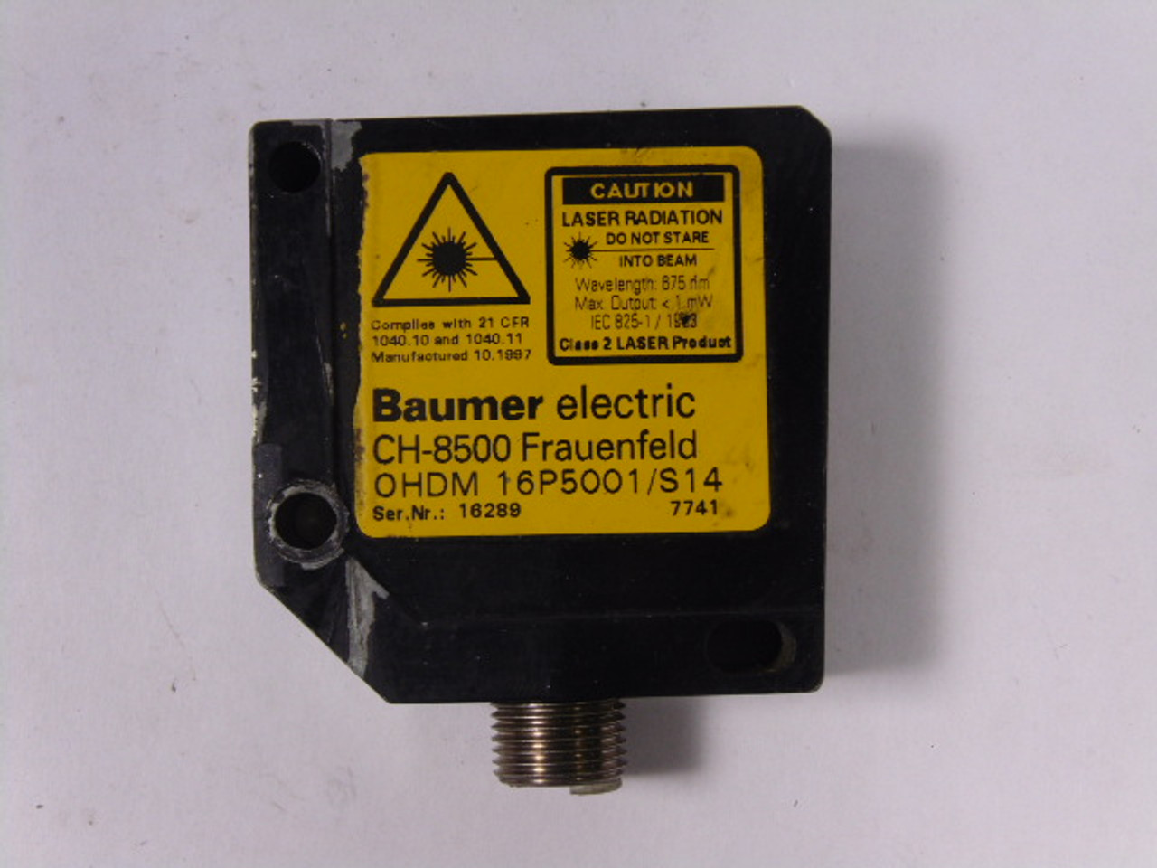 Baumer OHDM-16P5001/S14 Diffuse Laser Sensor 30VDC USED