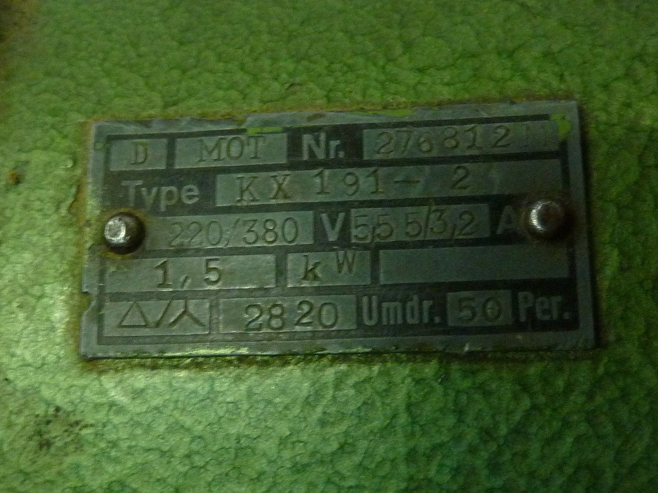 Generic Frequency Changer FX191-10 2.5kVa 2820RPM 220/380V 5.9/3.4A USED