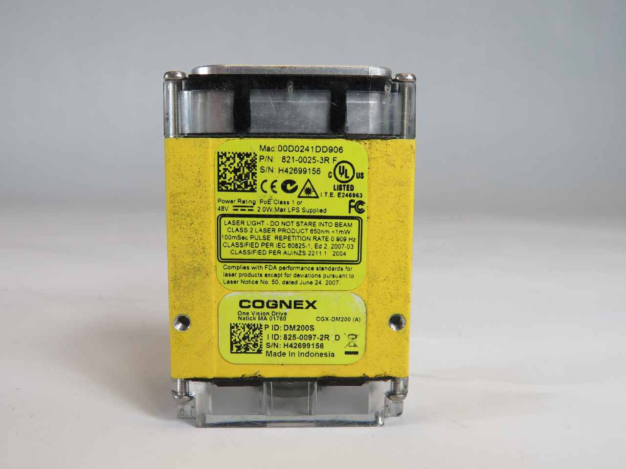 Cognex 821-0025-3R Barcode Scanner 48V 2.0W USED