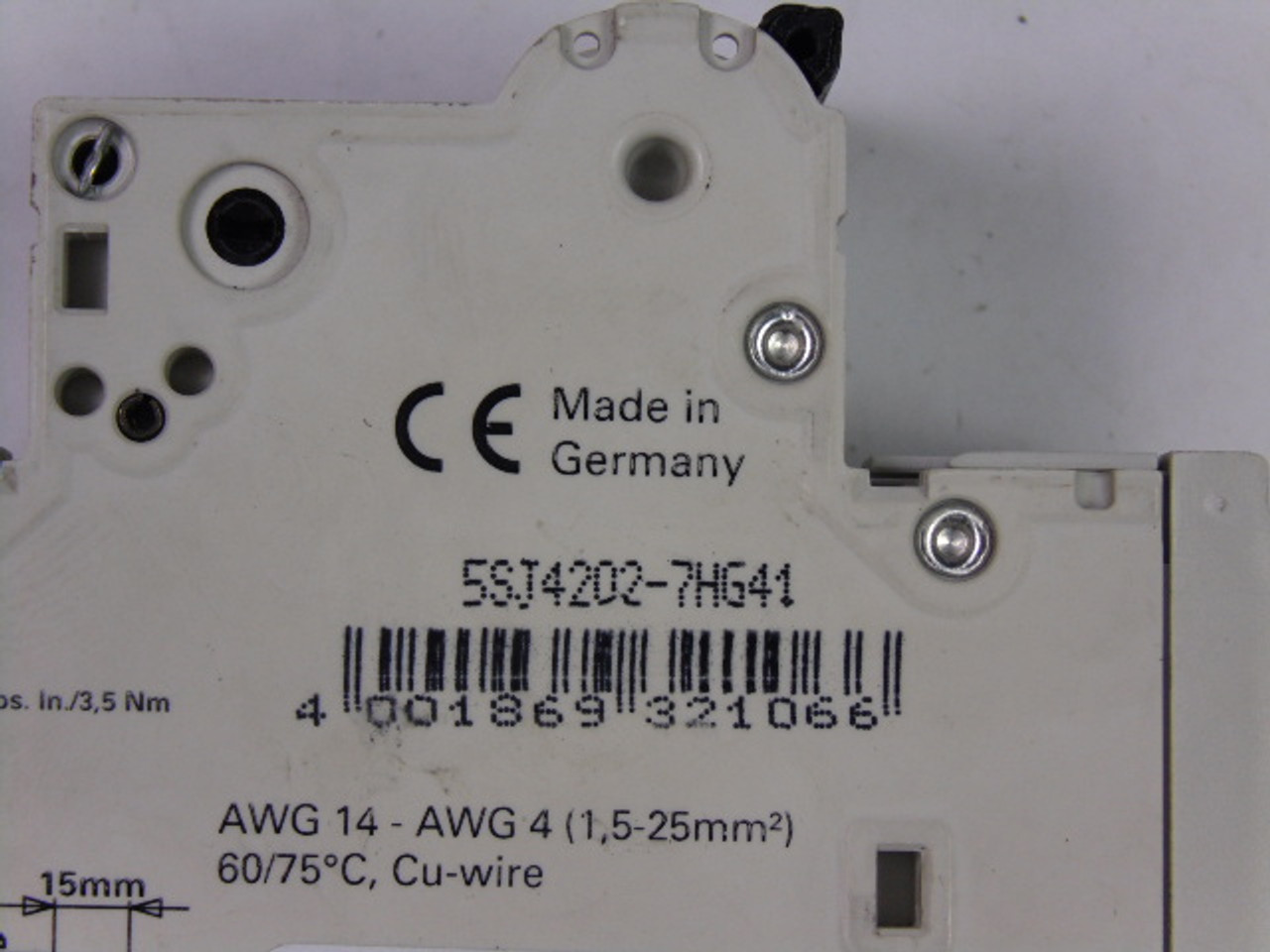 Siemens 5SJ4202-7HG41 Circuit Breaker 2Amp 2Pole USED