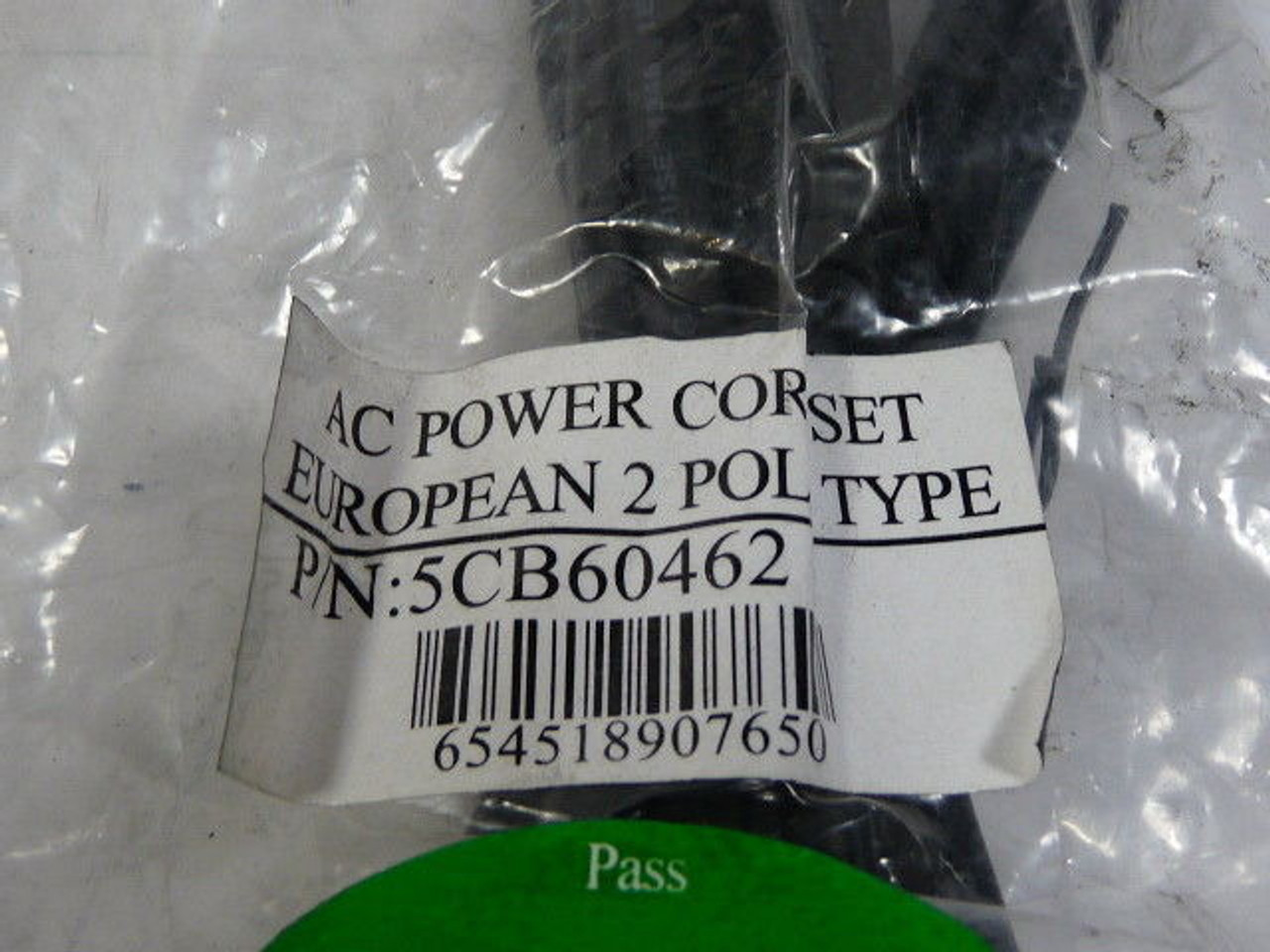King Cord 5CB60462 2.5AMP 250V Cable KC-013 with European Adapter ! NEW !