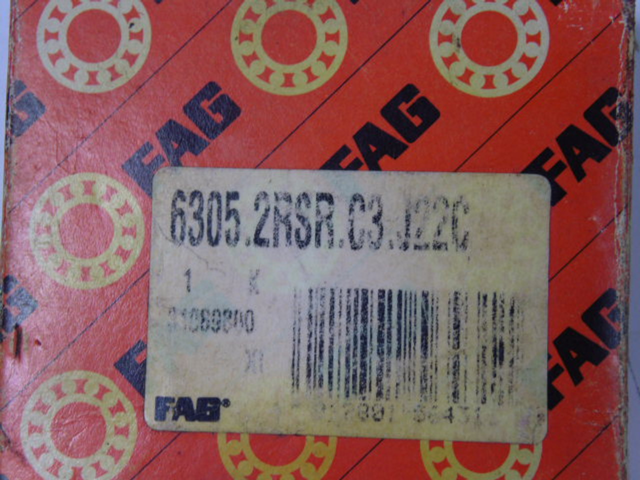 Fag 6305.2RSR.C3.J22C Sealed Ball Bearing 25mm ID 62mm OD 17mm ! NEW !