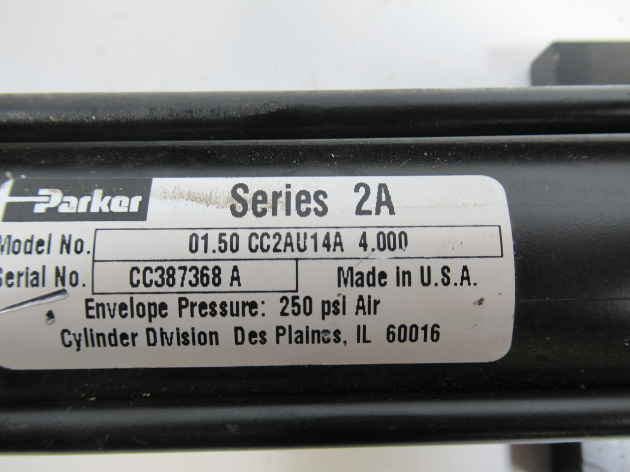 Parker 01.50-CC2AU14A-4.000 Pneumatic Cylinder 1.5" Bore 4" Stroke ! NOP !