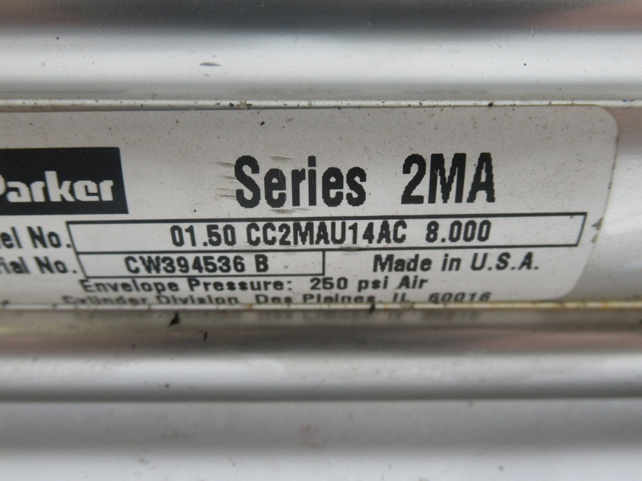 Parker 01.50CC2MAU14AC-8.000 Pneumatic Cylinder 1.5" Bore 8" Stroke  NOP