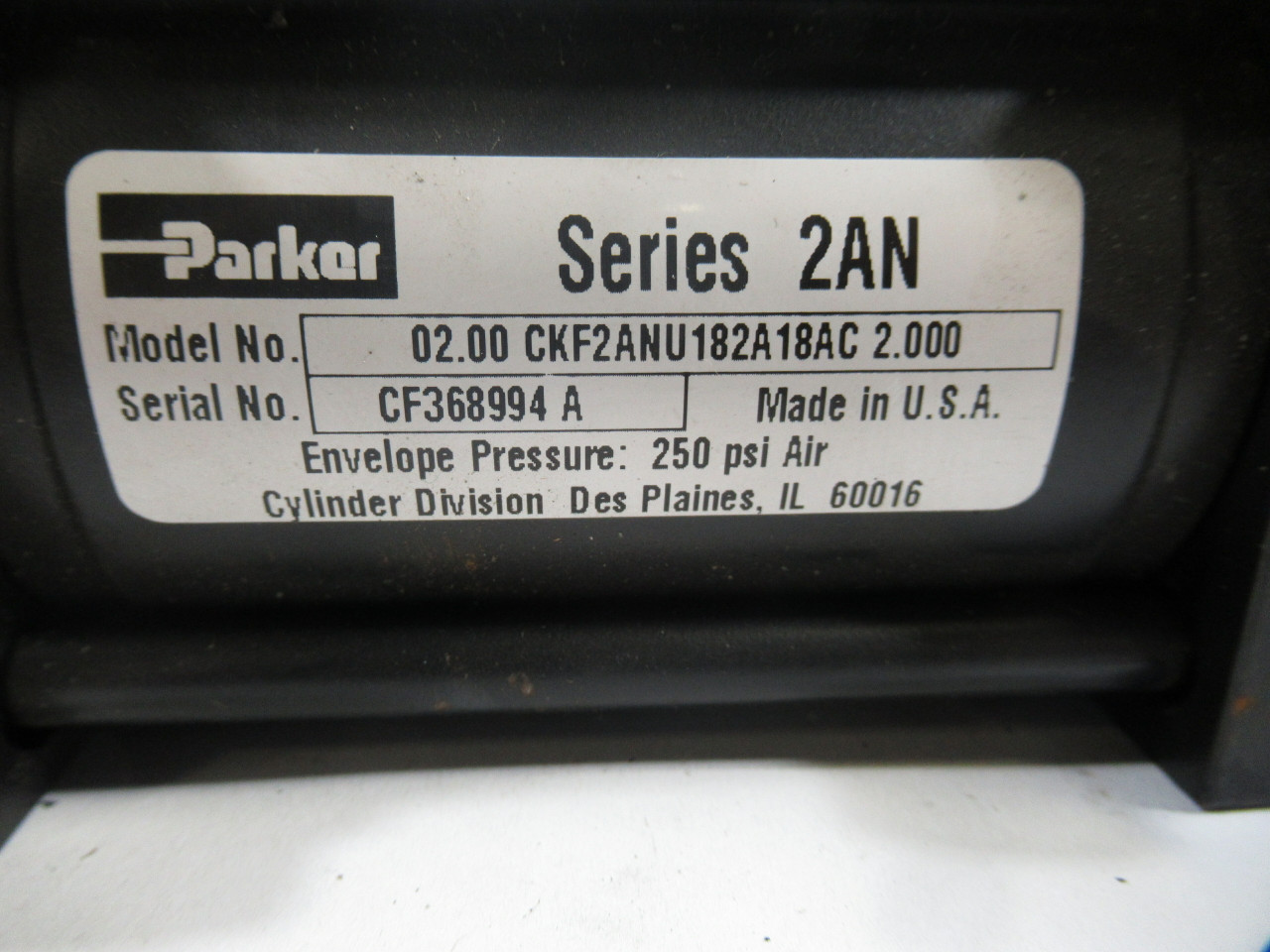 Parker 02.00-CkF2ANU182AC-2.000 Pneumatic Cylinder 2" Bore 2" Stroke ! NOP !