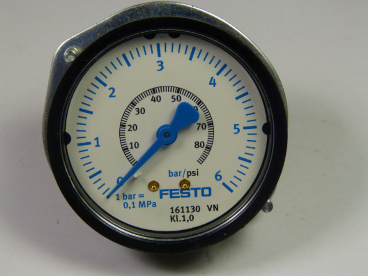 Festo 161130 Flanged Precision Pressure Gauge FMAP-63-61/2-EN USED
