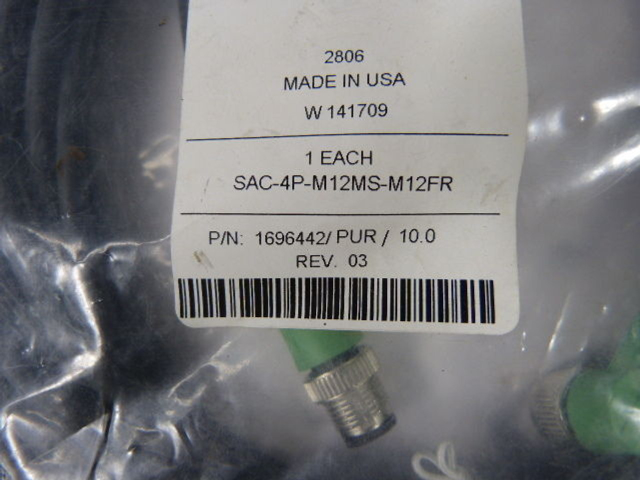 Phoenix Contact 1696442 Sensor Cable with Straight Plug ! NEW !