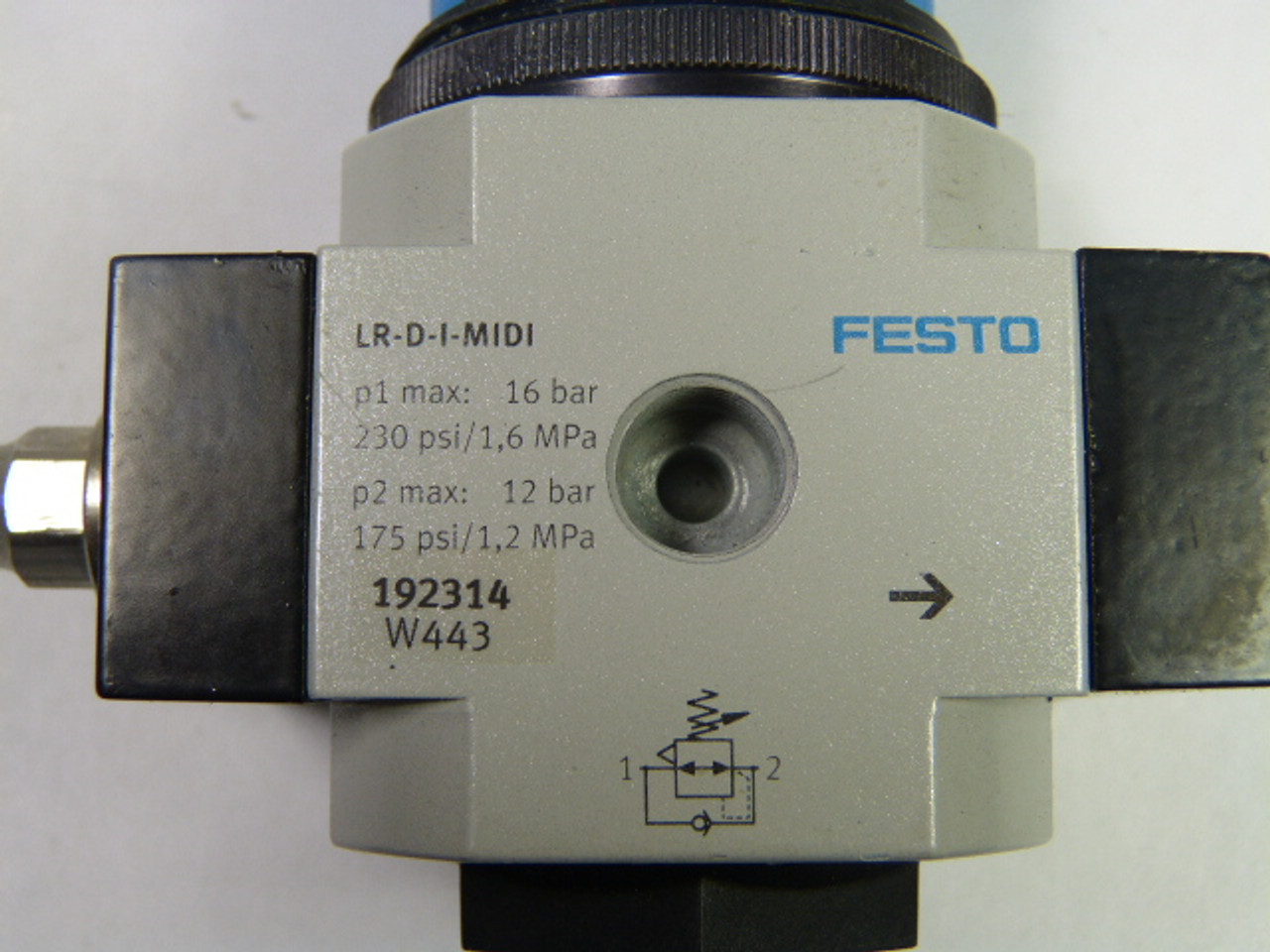 Festo LR-1/2-D-I-MIDI Pressure Regulator 192314 USED