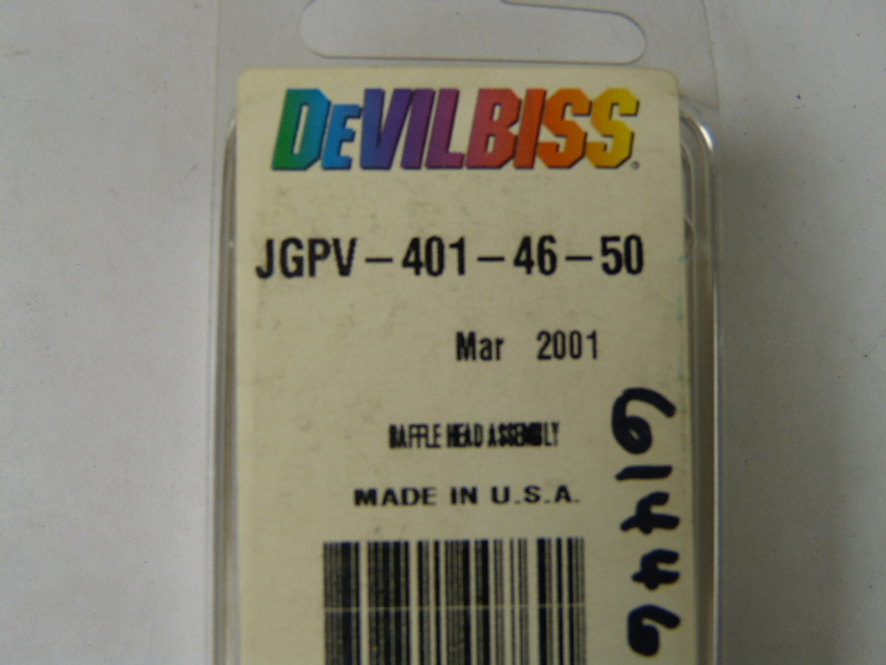 DeVilbiss JGPV-401-46-50 Baffle Head Assembly ! NEW !