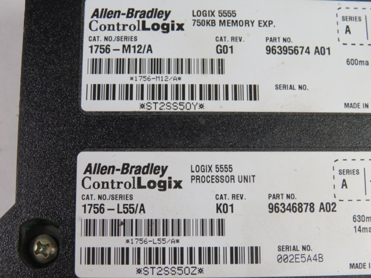 Allen-Bradley 1756-L55 Series A Logix 5555 Processor Unit *Missing Door* USED