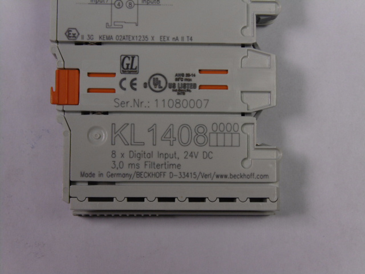 Beckhoff KL1408 8-Channel Digital Input Terminal 24VDC USED