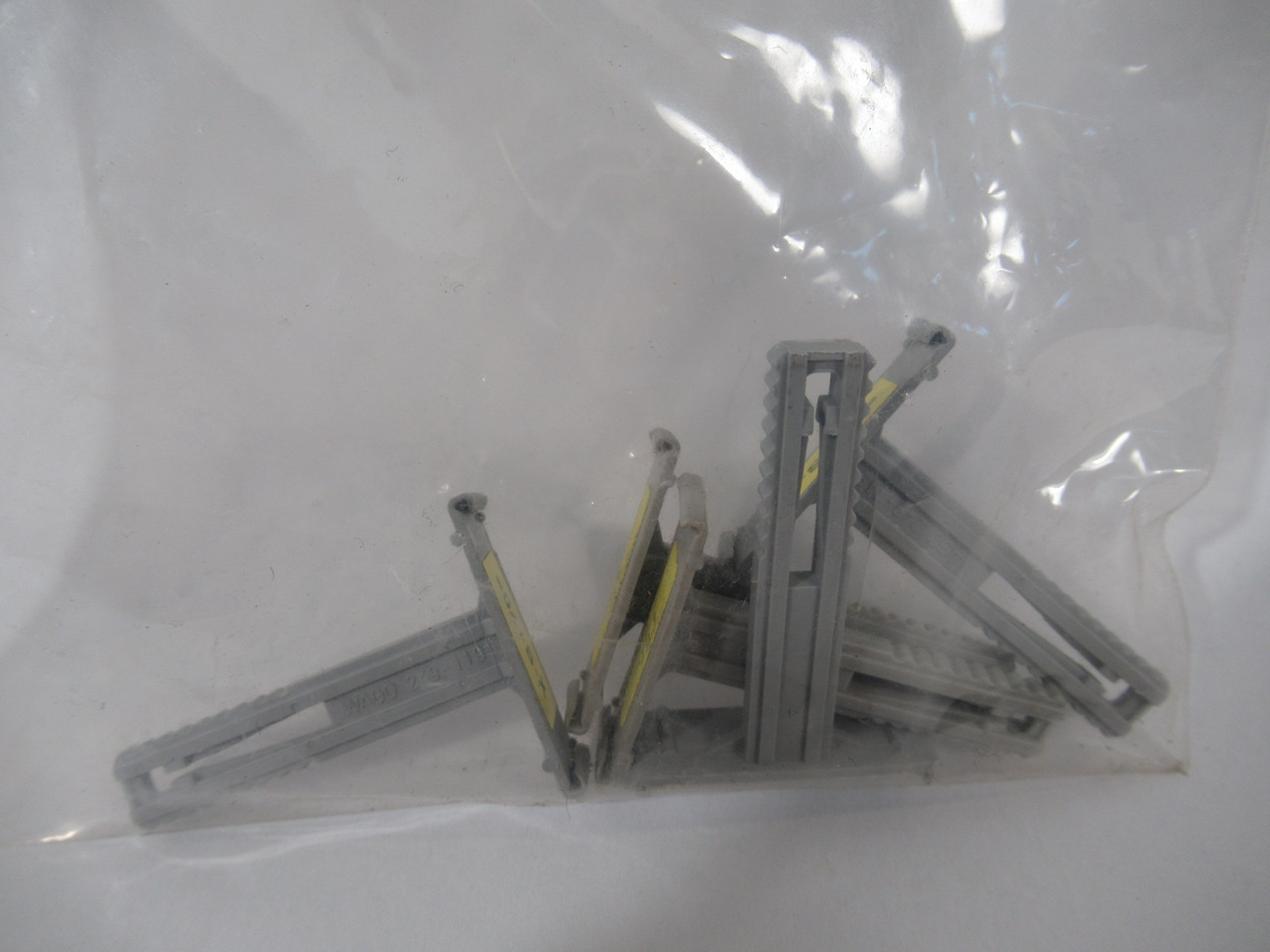Wago 249-119 Grey Group Marker Carrier Lot of 5 USED
