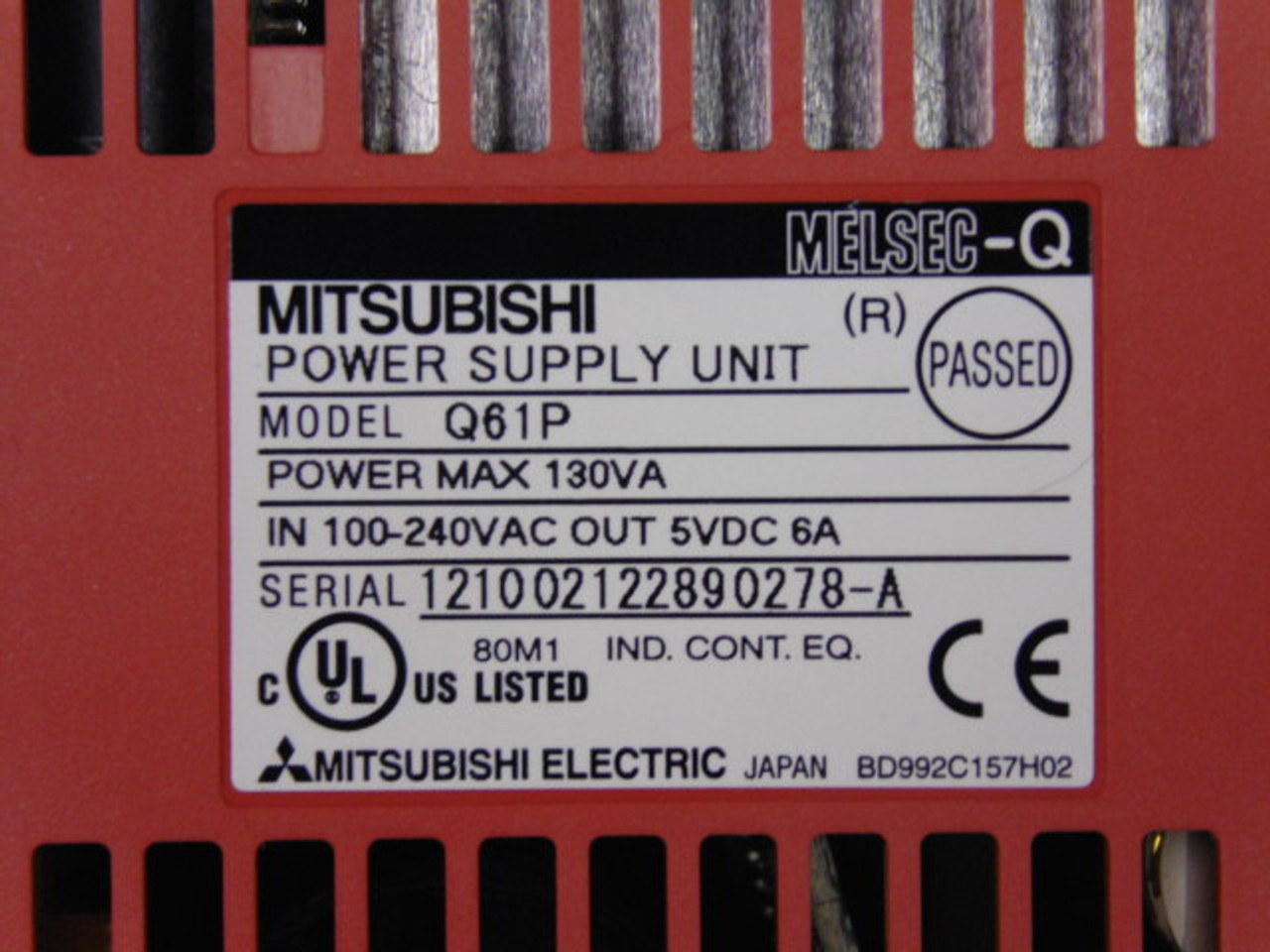 Mitsubishi Q61P Power Supply Unit 130VA USED