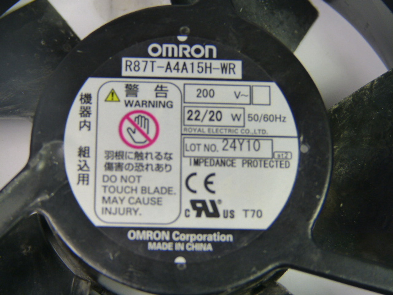 Omron R87T-A4A15H-WR Waterproof Cooling Fan 200V 20W USED