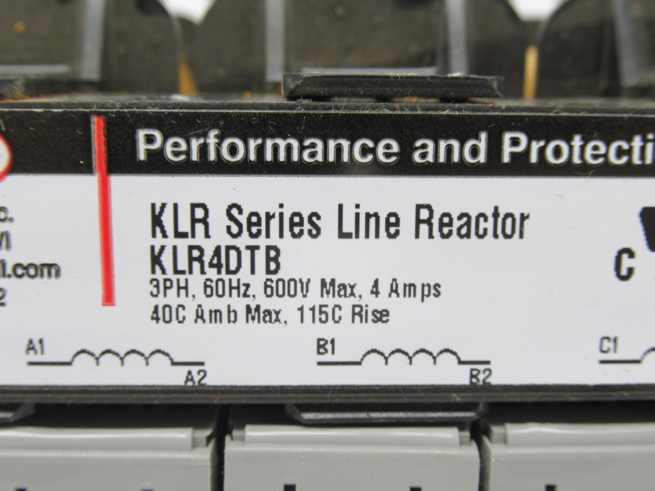 Trans-Coil Inc. KLR4DTB Line Reactor 3Ph 4A 60Hz 600V USED