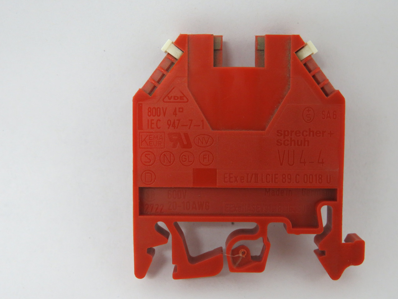 Sprecher + Schuh VU4-4 Terminal Block RED 800V USED